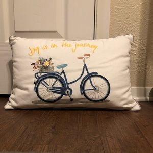 Joy is in the Journey throw pillow